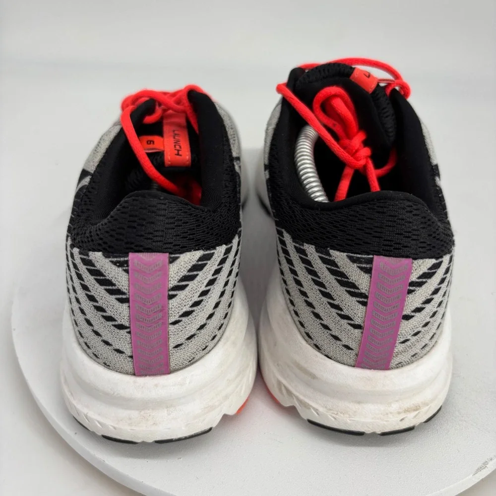 Brooks Launch 6 Running Shoes Womens 10 Wide Gray Pink Chevron Gym